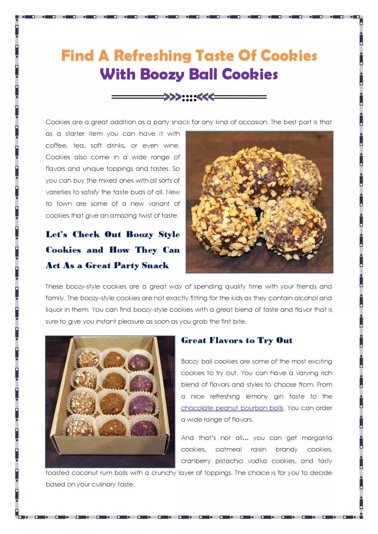 PDF-Find Refreshing Taste Of Cookies With Boozy Ball Cookies