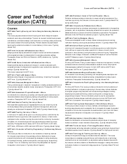 Career and Technical Education CATE