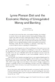 Lynne Pierson Doti and the Money and BankingTexas Tech University Curr