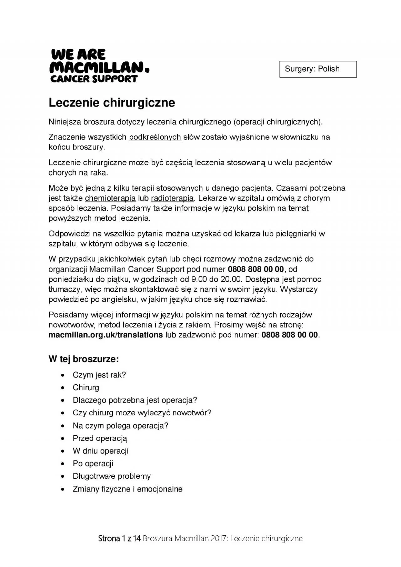 PDF-Broszura Macmillan 2017 Leczenie chirurgiczne