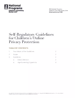 SelfRegulatory Guidelines