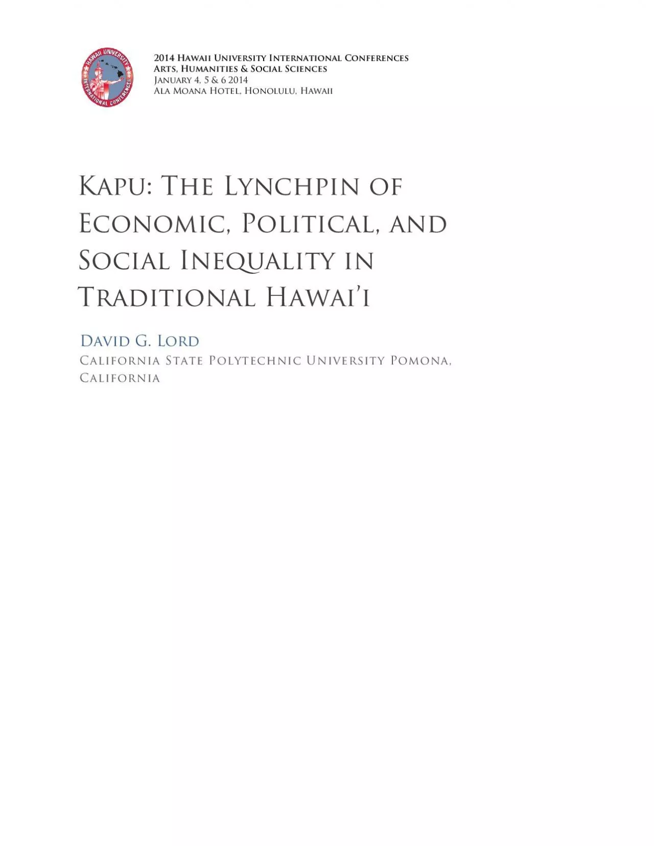 PDF-x0000x00002014 Hawaii University International Conferences Arts Humani