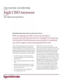 conversations on leadership The CISOs complex reality The uncertainty