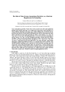 PDF-The Role of Nuta Large Amorphous Particles as a NutrientRegenerator in