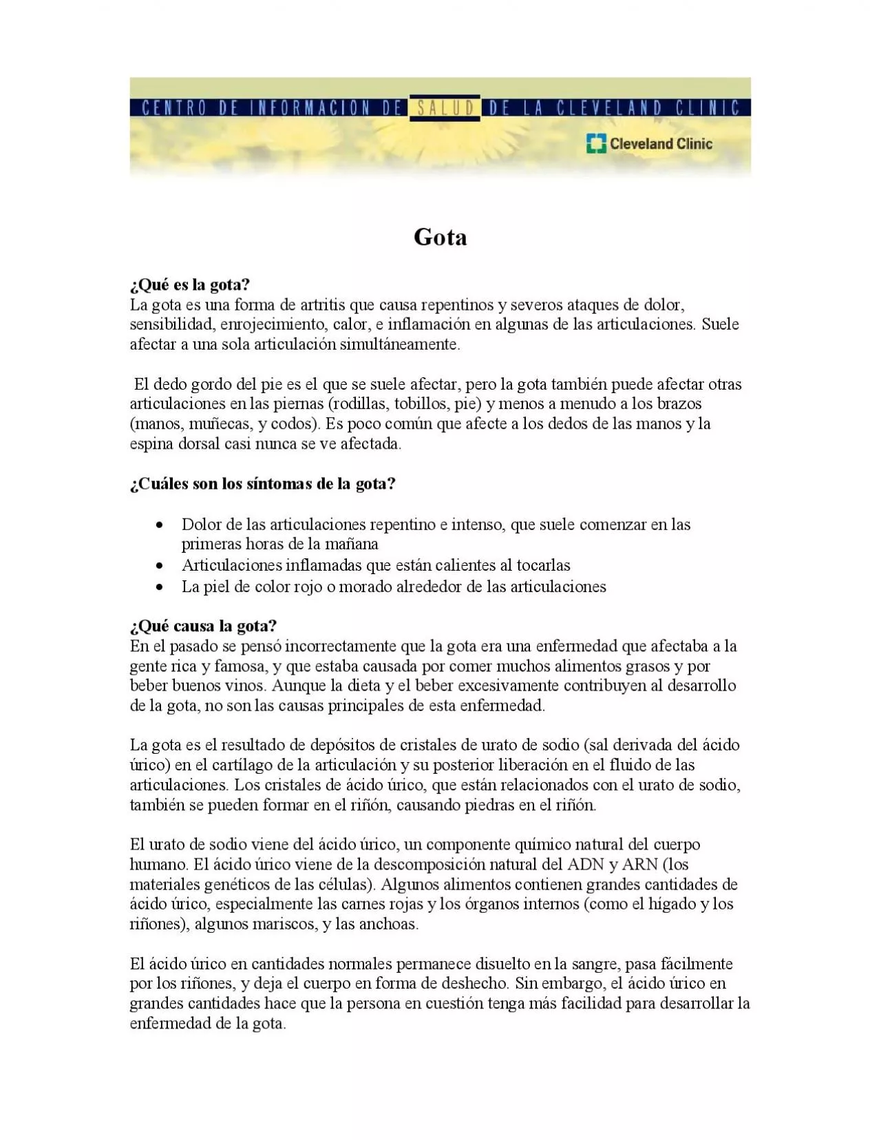 PDF-La gota es una forma de artritis que caussensibilidad enrojecimiento c