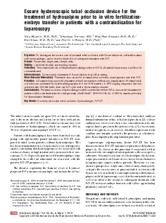 PDF-Essurehysteroscopictubalocclusiondeviceforthetreatmentofhydrosalpinxpr