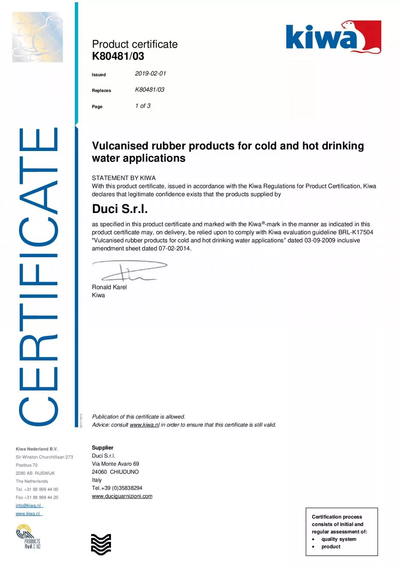 PDF-Product certificate