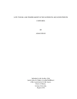 PDF-LUTETUNINGANDTEMPERAMENTINTHESIXTEENTHANDSEVENTEENTHADAMWEADSubmittedt