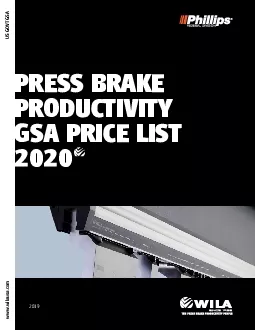 PRESS BRAKEPRODUCTIVITYGSA PRICE LIST