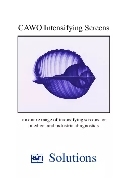 CAWO Intensifying Screensan entire range of intensifying screens for m