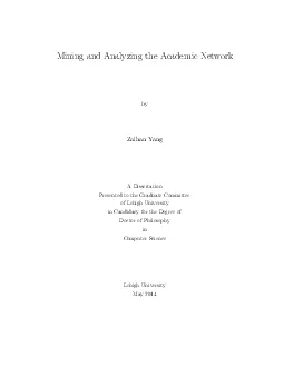 MiningandAnalyzingtheAcademicNetworkbyZaihanYangADissertationPresented