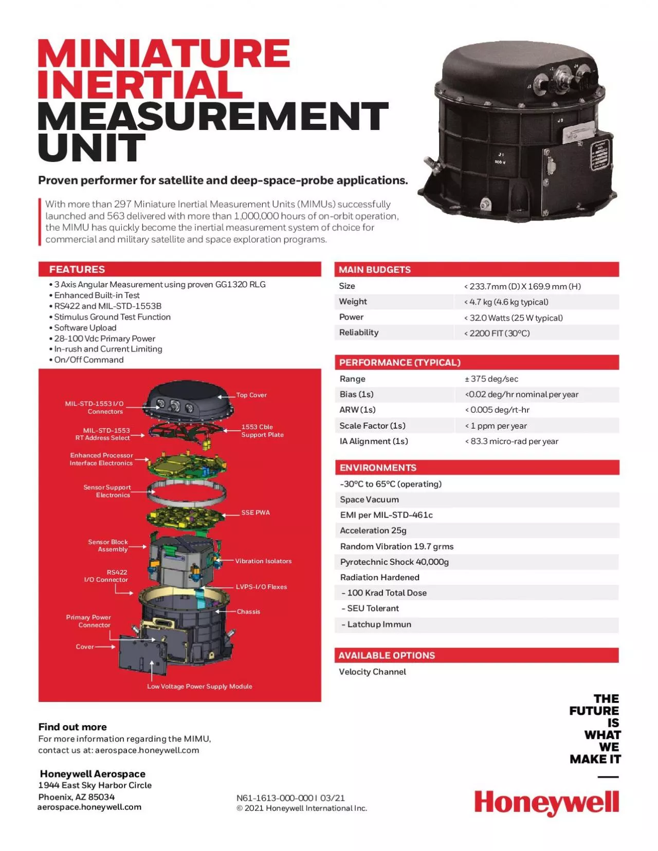 PDF-149 3 Axis Angular Measurement using proven GG1320 RLG149 Enhanced Bui