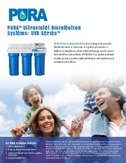 PURA Product146s patented UVB Series is designed to provide disinfecte