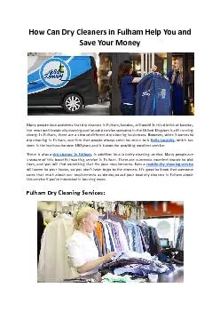 How Can Dry Cleaners in Fulham Help You and Save Your Money - Hello Laundry