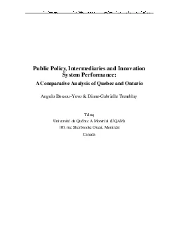 Public Policy Intermediaries and Innovation