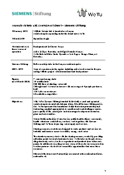 WEHub Victoria Ltd WeTu Fact Sheet