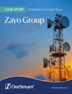 Zayo GroupCASE STUDYOneStream Success StoryOneStreamSoftwarecom