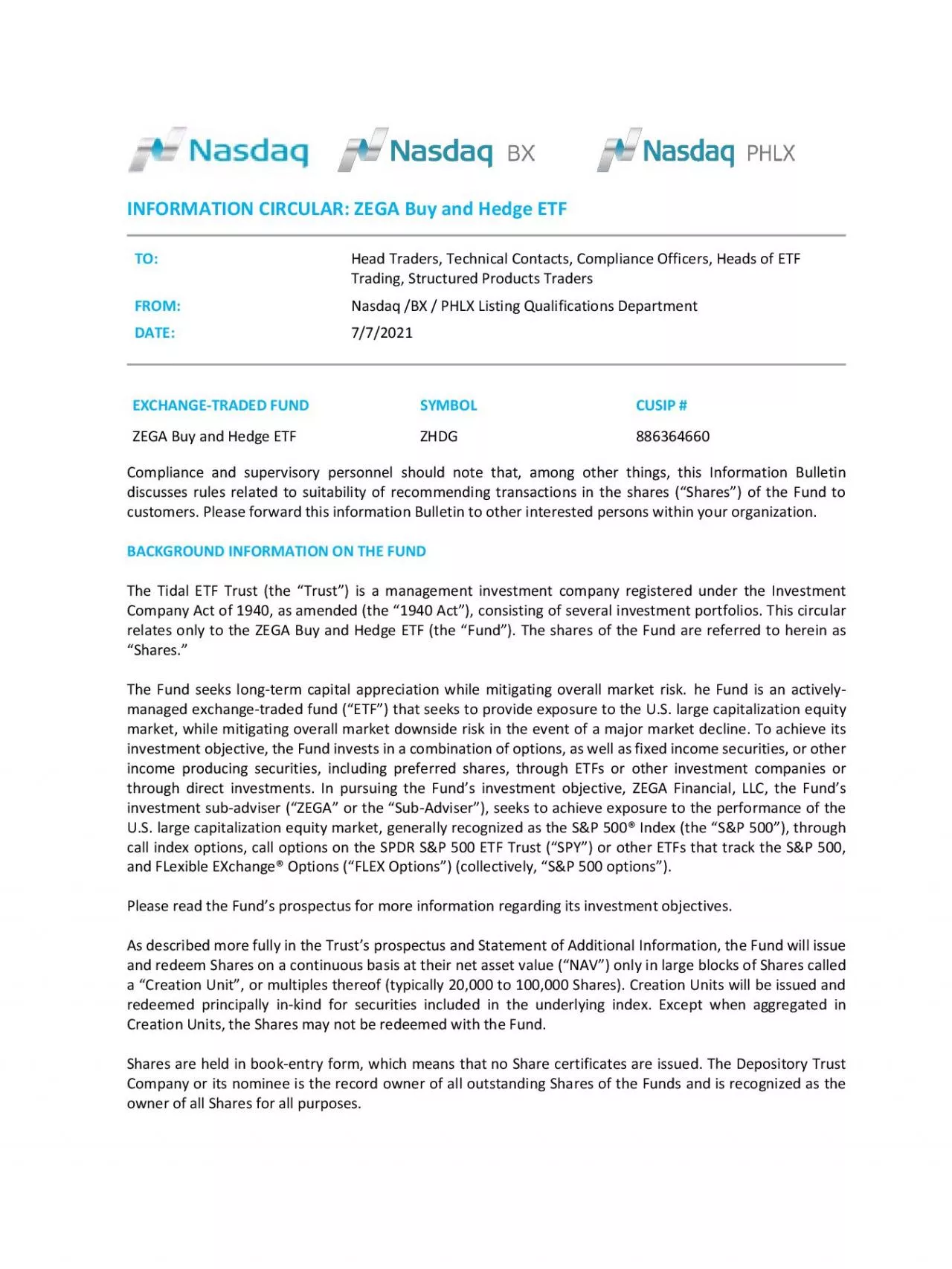 PDF-INFORMATION CIRCULAR ZEGA Buy and Hedge ETF