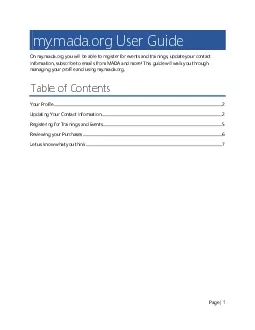 mymadaorg User Guide