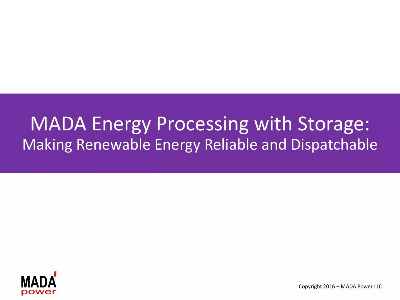 PDF-MADA Energy Processing with StorageMaking Renewable Energy Reliable an