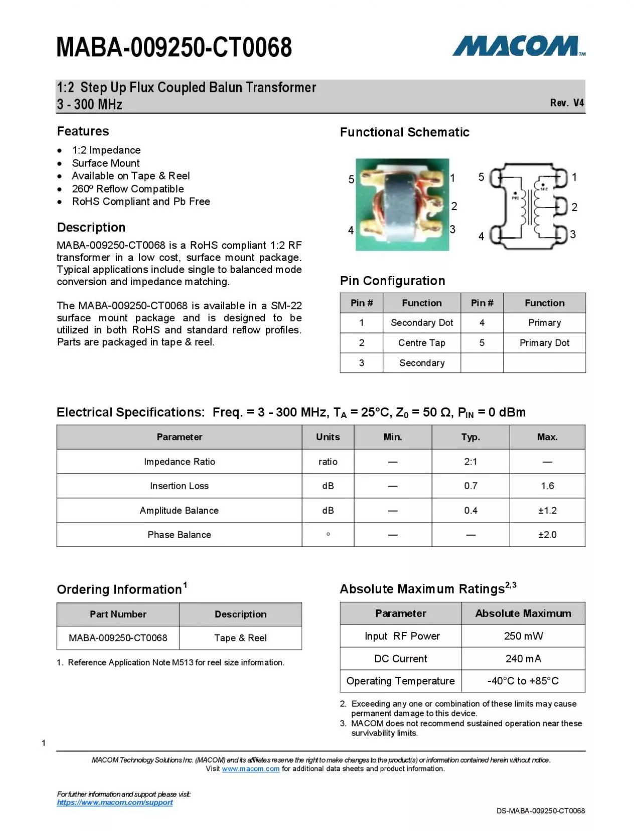 PDF-12 Step Up Flux Coupled Balun Transformer