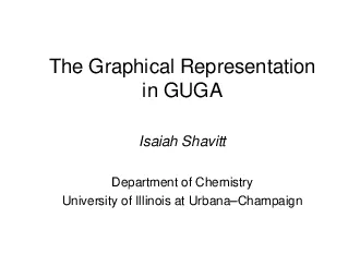 The Graphical Representation in GUGAIsaiah ShavittDepartment of Chemis