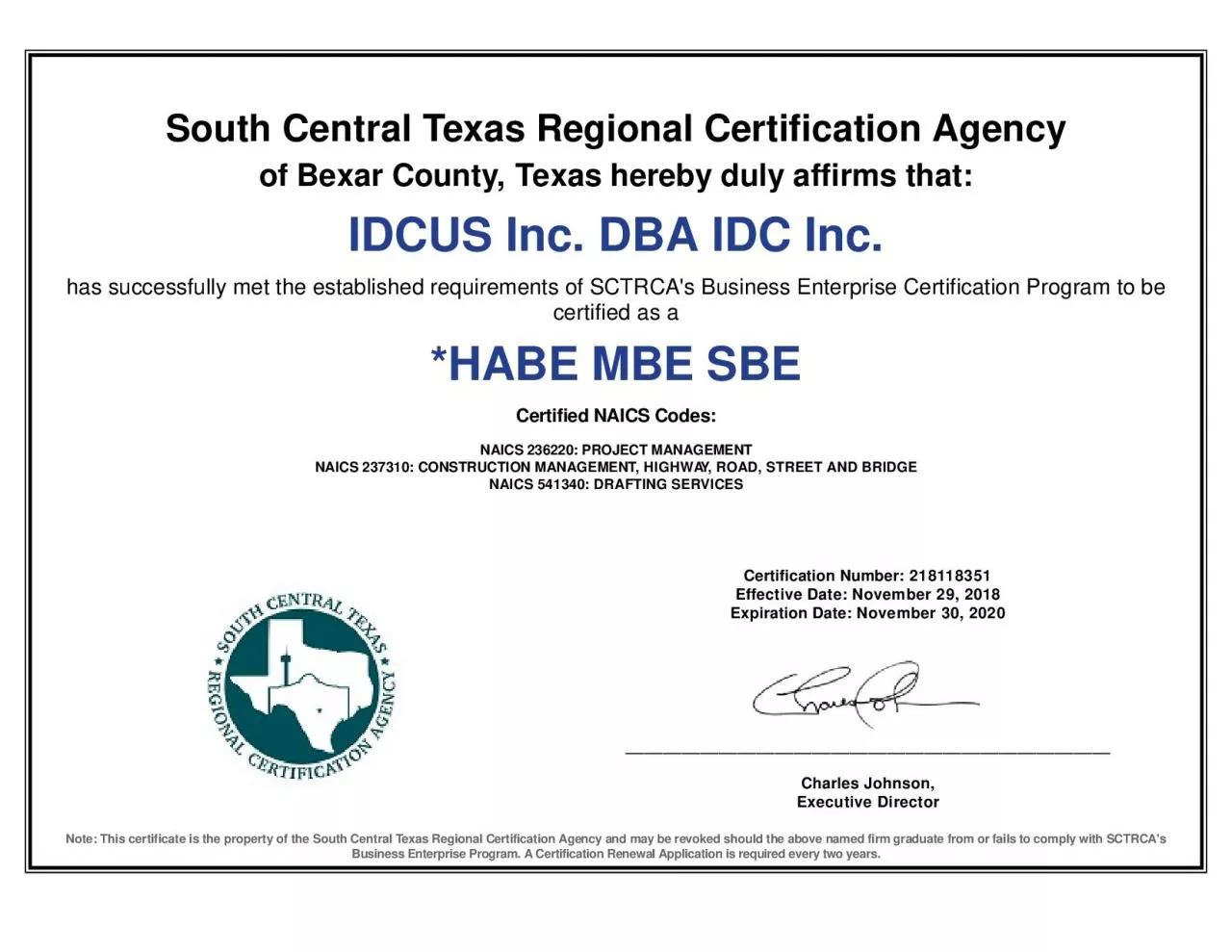 PDF-South Central Texas Regional Certification Agency