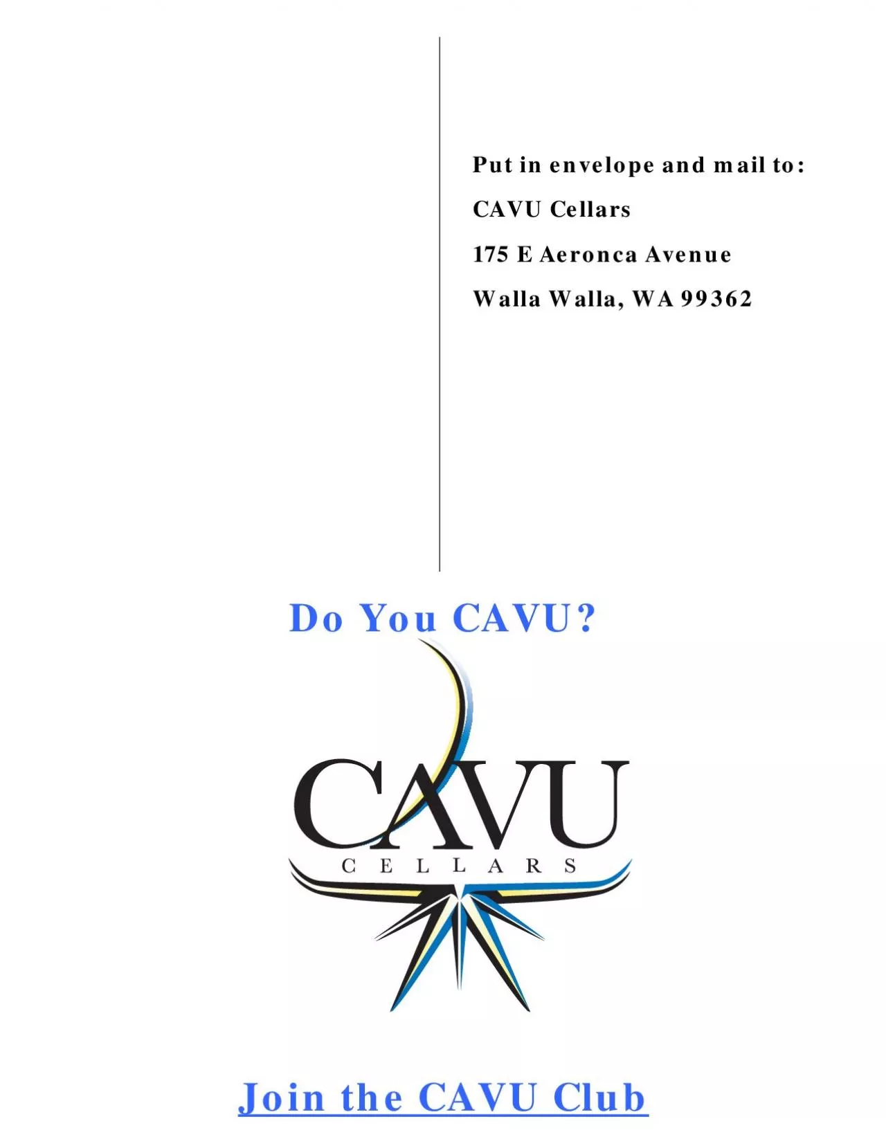 PDF-Do You CAVU Join the CAVU Club