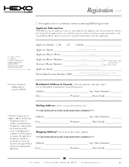 Applicant InformationTo be filled out by the applicant or person respo