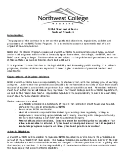 NIRA Student Athlete Code of Conduct Introduction