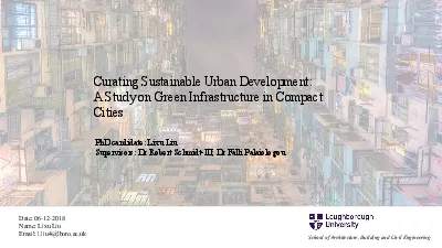 Curating Sustainable Urban Development A Study on Green Infrastructure