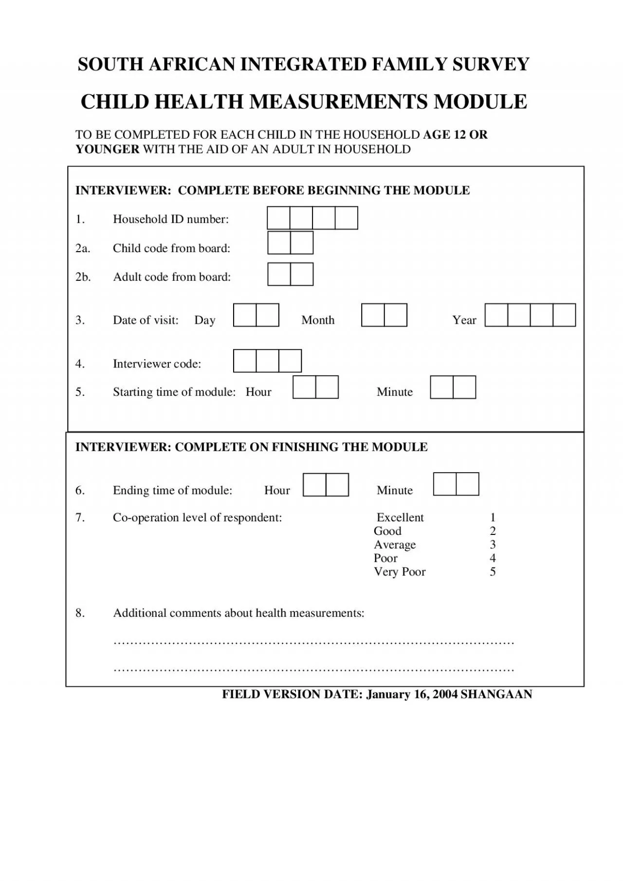 PDF-INTERVIEWER COMPLETE BEFORE BEGINNING THE MODULE