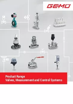 Product RangeValves Measurement and Control Systems