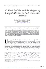 CRenPadillaandtheOriginsofIntegralMissioninPostWarLatinbyDAVIDCKIRKPA