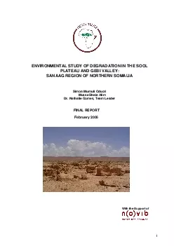 ENVIRONMENTAL STUDY OF DEGRADATION IN THE SOOL PLATEAU AND GEBI VALLEY