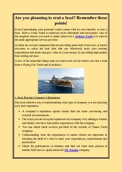 Are you planning to rent a boat? Remember these points!