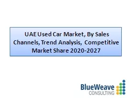 UAE Used Car Market Analysis, Report