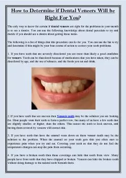 How to Determine if Dental Veneers Will be Right For You?