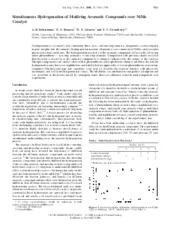 SimultaneousHydrogenationofMultiringAromaticCompoundsoverNiMoARBeltram