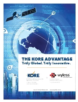 KORE provides unparalleled enablement range of M2MIoT solutions to th