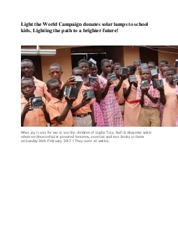 PDF-Light the World Campaign donates solar lamps to school