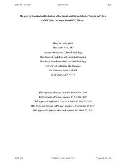 Prospective Randomized Evaluation of the Denali and Option Inferior Ve