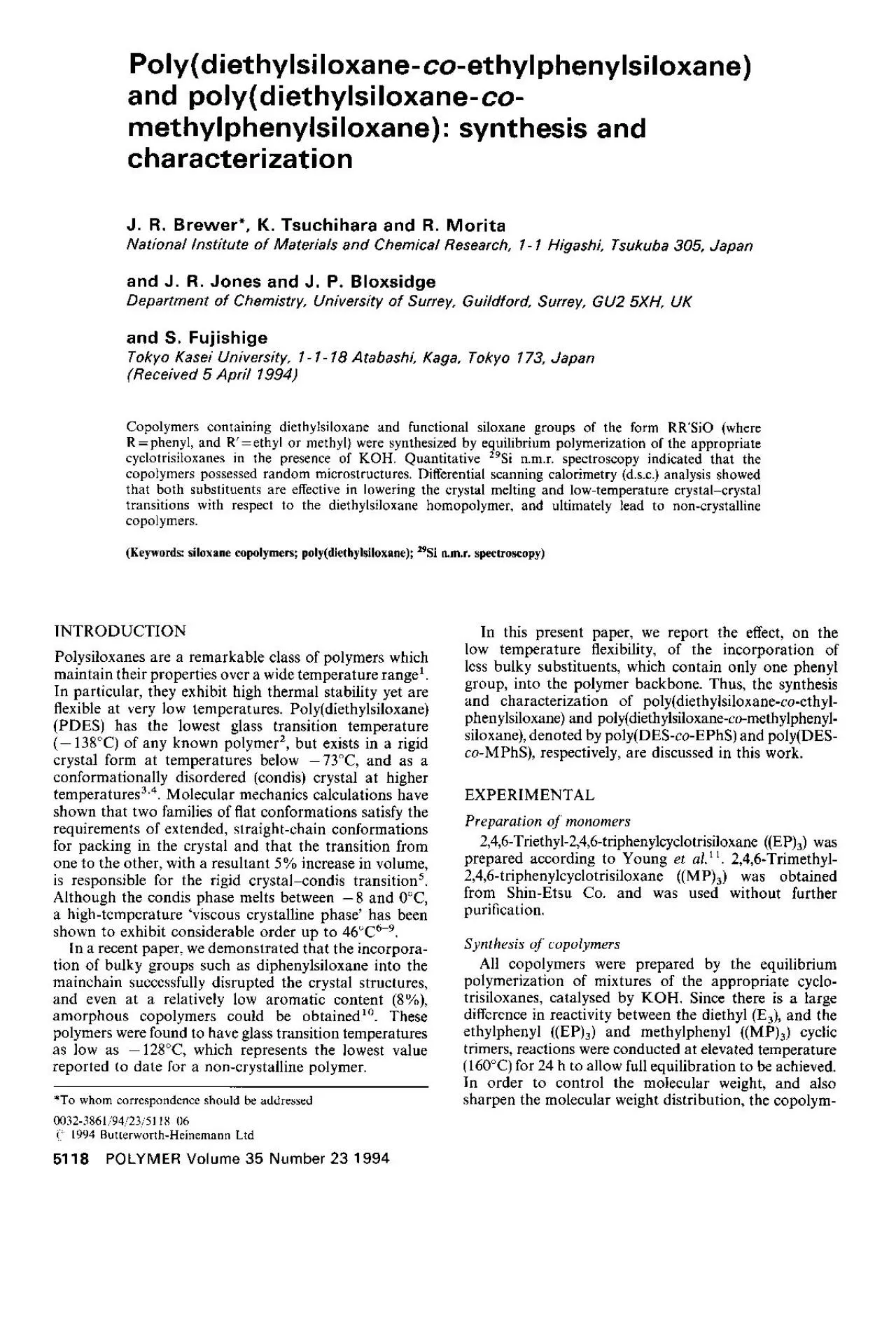 PDF-oly d i et hylsi Io xane coethyl p h e nyls i Io xane and polydieth