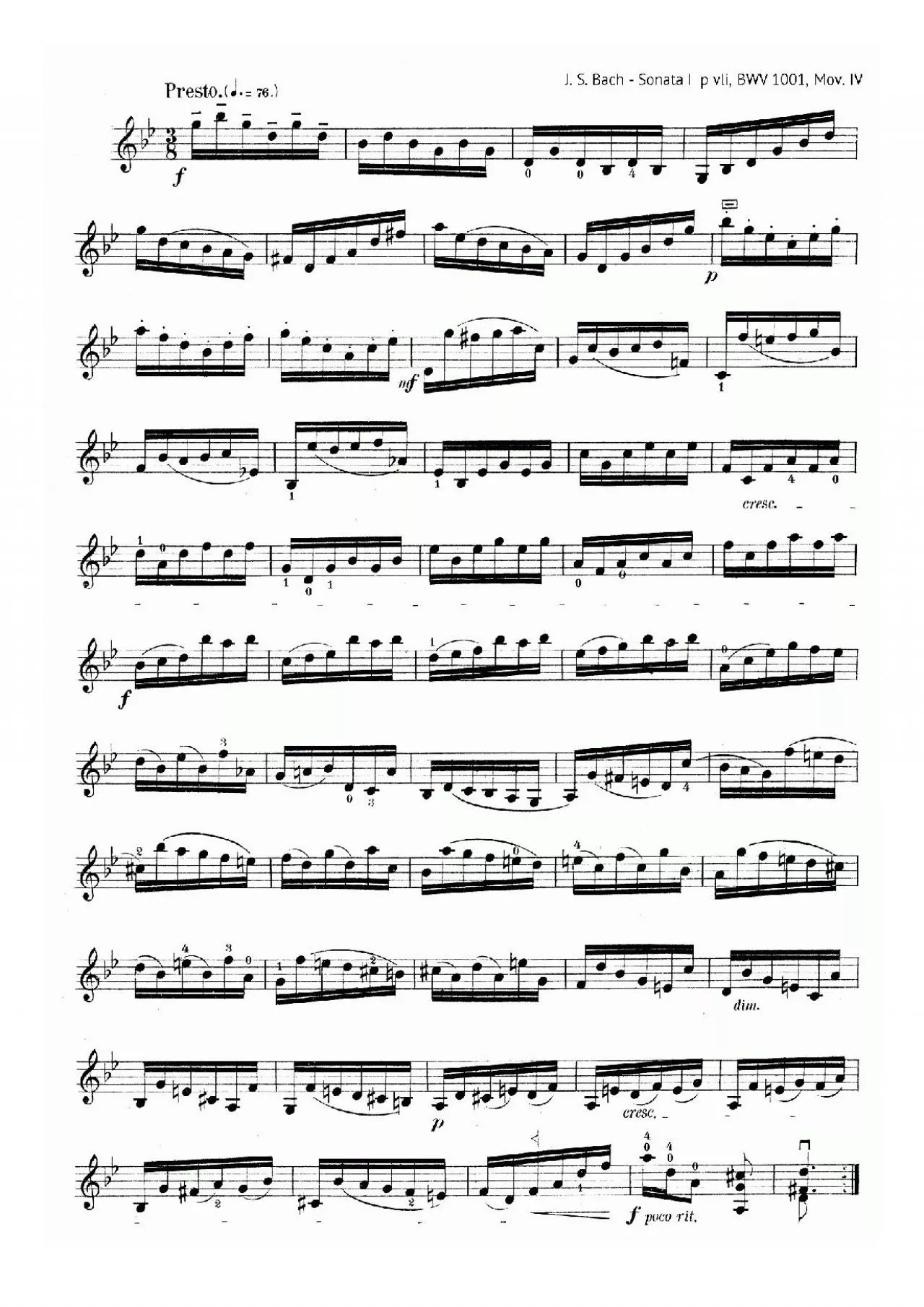 PDF-BWV1001 Sonata 1 Vli - Presto