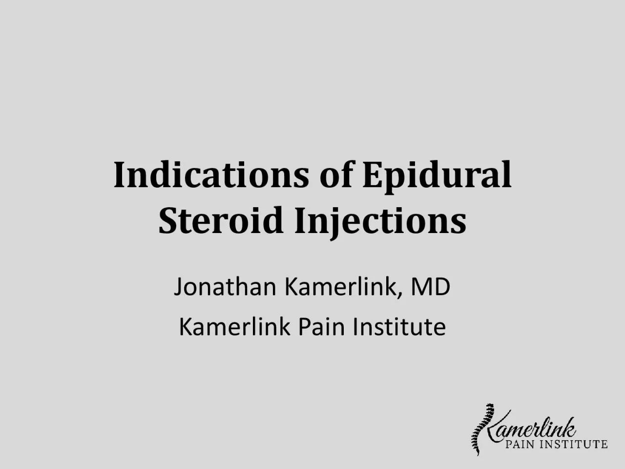 PDF-Indications of Epidural