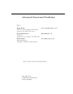 AdvancedStructuredPredictionEditorsTamirHazantamirhazantechnionacilTec