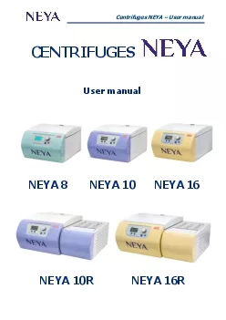 Centrifuges NEYA