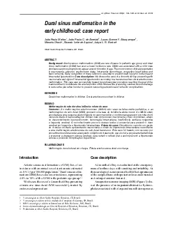 Dural sinus malformation in the early childhood case reportJoo Paulo M