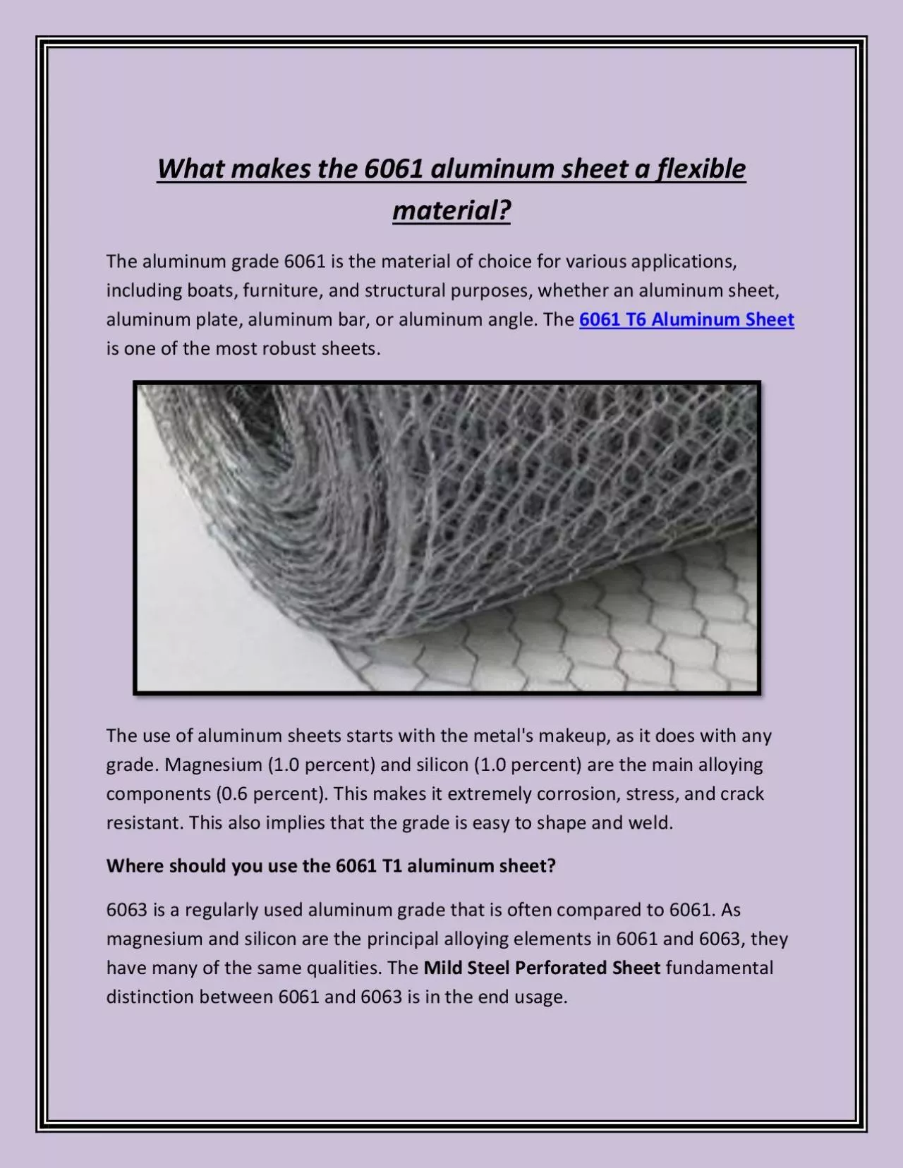 PDF-What makes the 6061 aluminum sheet a flexible material?