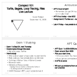 Compsci101Turtle Bagels Loop Tracing FilesLive Lecture